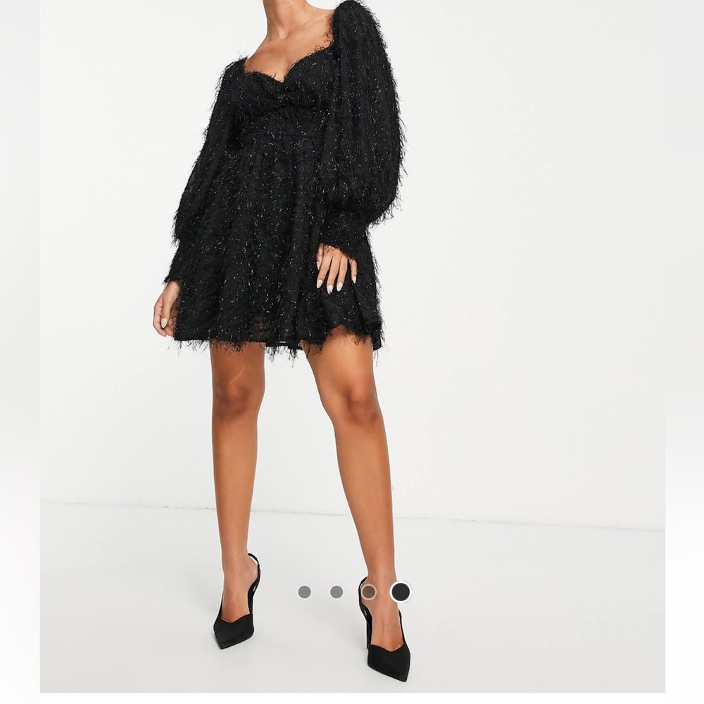ASOS Fluffy Mini Dress - Picture 4 of 4